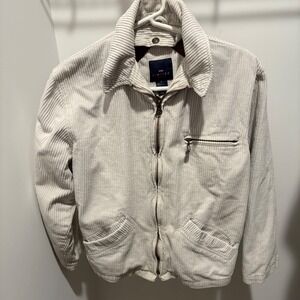 The Limited America Corduroy Zip Up Jacket Beige Casual Outerwear Women‎ Size S